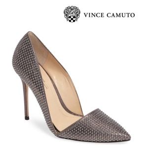 Imagine Vince Camuto Ossie Studded Modern Elegant Anthracite Pewter d’Orsay Pump